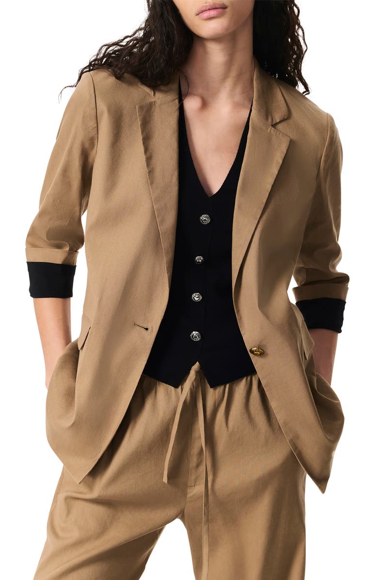 rag & bone Jennie Linen Blend Blazer, Main, color,