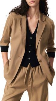 rag & bone Jennie Linen Blend Blazer