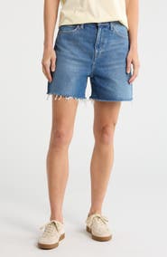 FRAME The Easy Fray Hem Denim Shorts