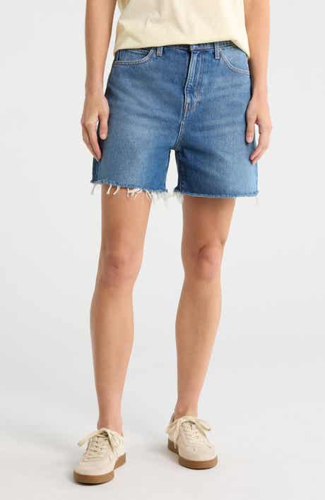 FRAME The Easy Fray Hem Denim Shorts