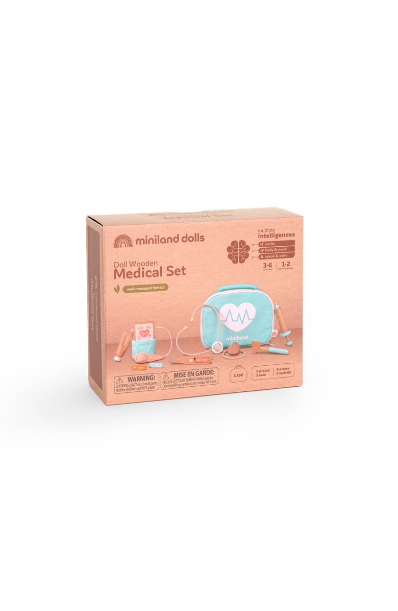 Miniland Wooden Doctor Set Doll Accessory Play Set, Alternate, color,