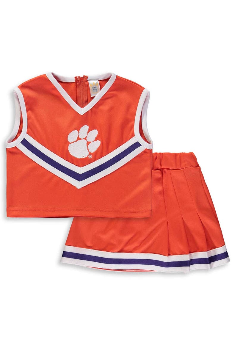 Girls Youth Orange Clemson Tigers Two-Piece Cheer Set, Alternate, color, Orange