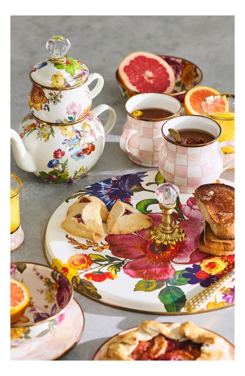 Mackenzie-childs Mackenzie Childs Flower Market Enameled Steel Cheese Course