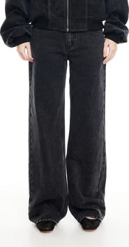 LIONESS Rising Wide Leg Jeans