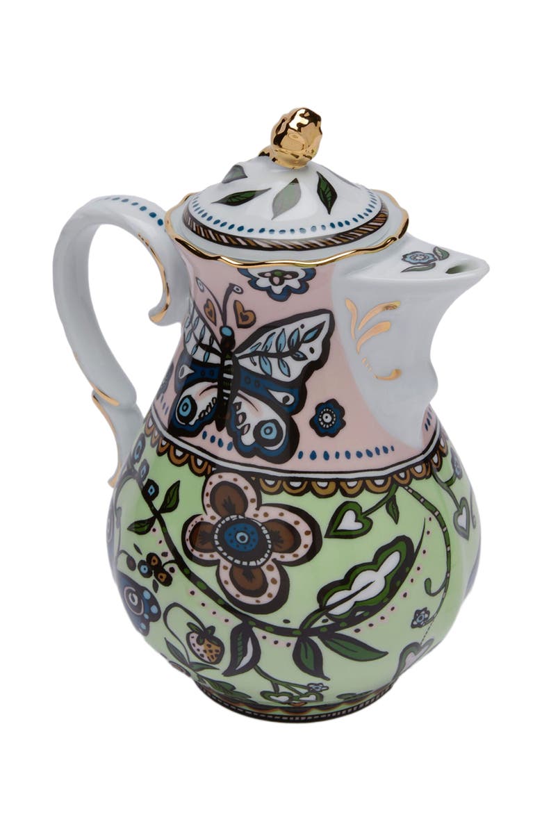 La DoubleJ Teapot Tree Of Life Light Gree, Alternate, color,