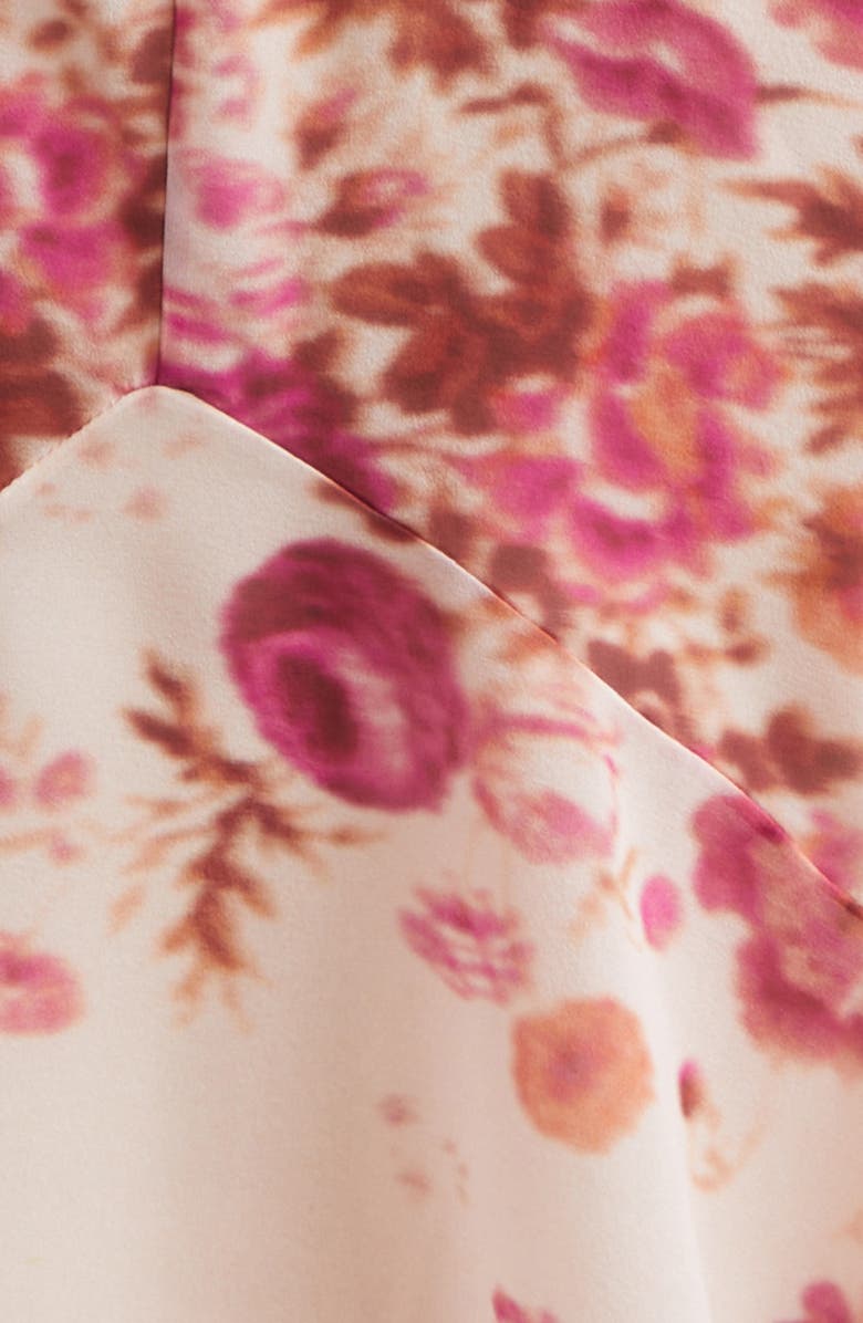 Erdem Floral Print Silk Voile Midi Dress, Alternate, color, Rose Bouquet Camisole Pink
