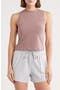 Airlite Melissa Mock Neck Stretch Cotton Tank