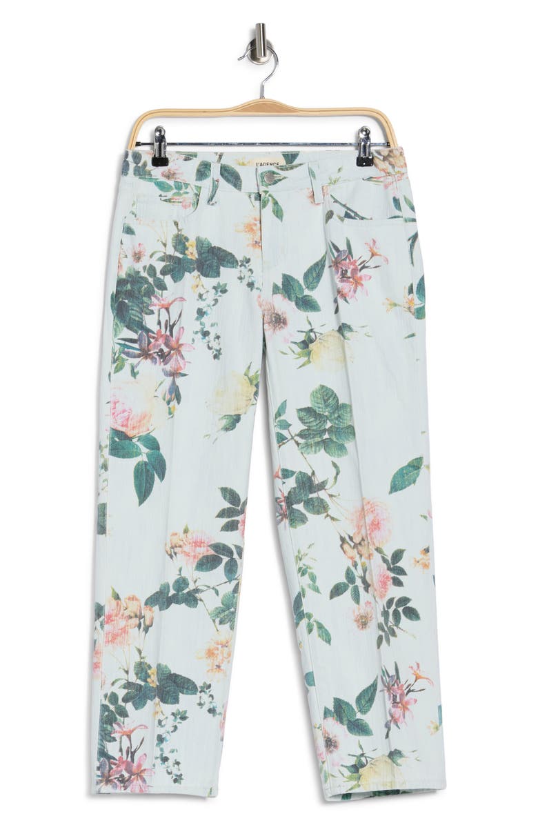 L'AGENCE Blaine Low Rise Crop Stovepipe Jeans, Alternate, color, Multi Floral Bleach