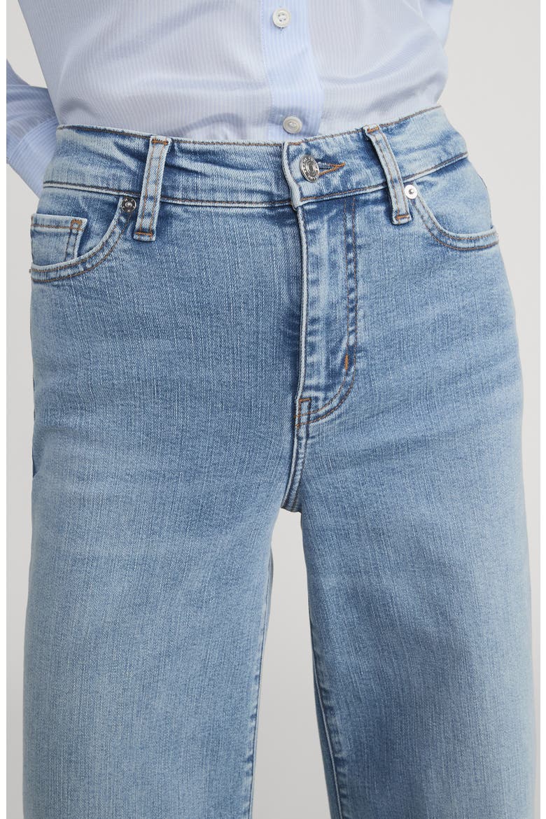 Le Slim Palazzo High Waist Wide Leg Jeans, Alternate, color, RIPPLE