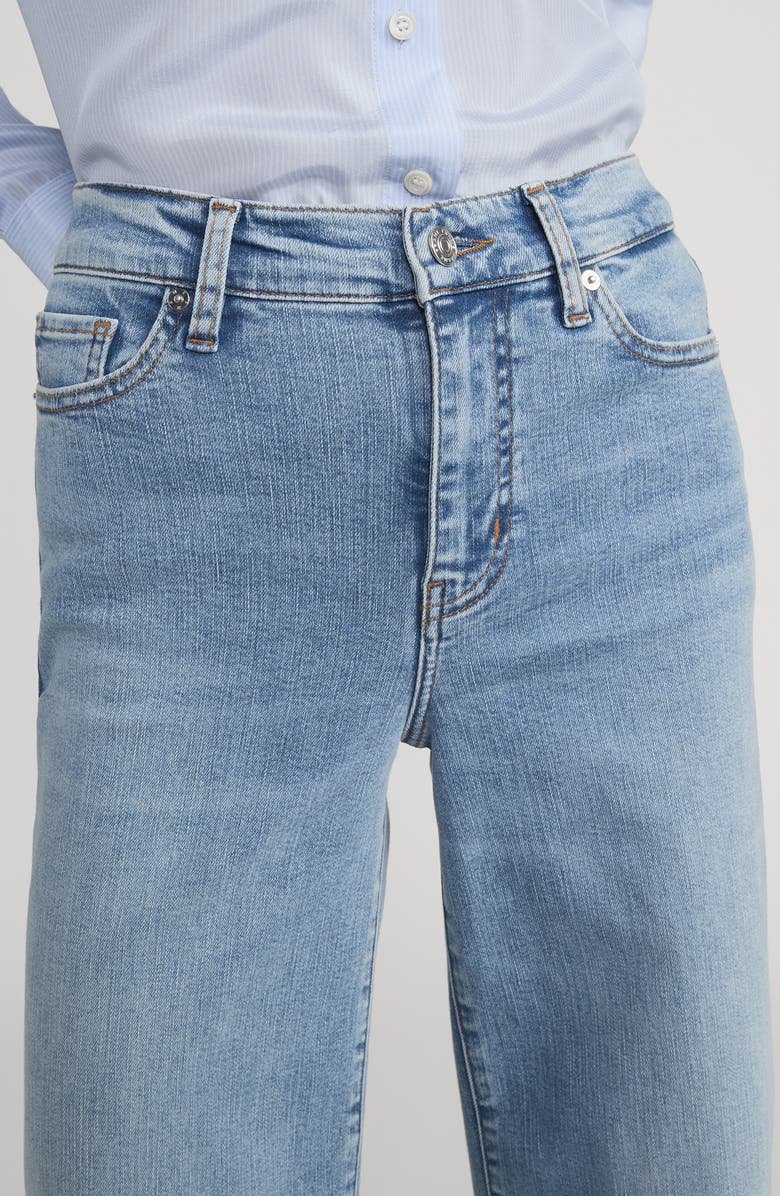 FRAME Le Slim Palazzo High Waist Wide Leg Jeans, Alternate, color, Ripple