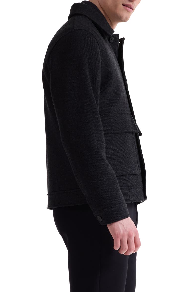 Tweed Jacket with Removable Quilted Vest, Alternate, color, BLACK