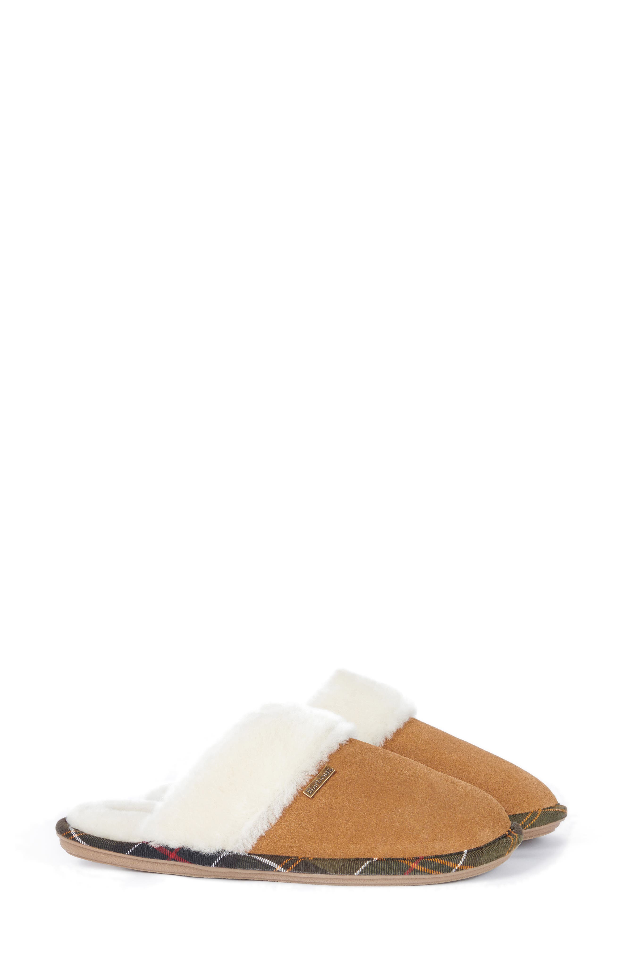 Barbour Ellery Genuine Shearling Scuff Slipper, Main, color, 