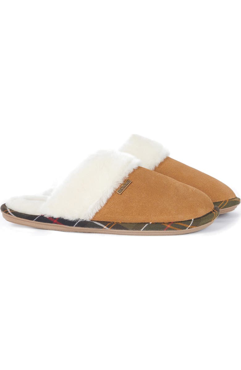 Barbour Ellery Genuine Shearling Scuff Slipper, Main, color,