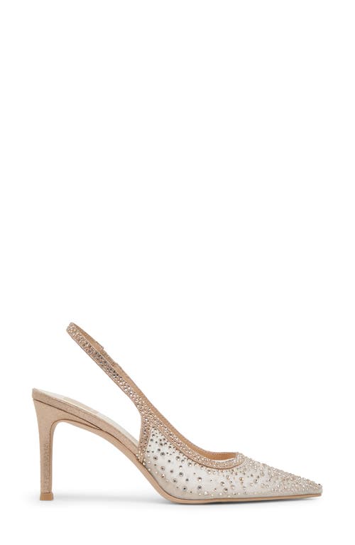 Dolce Vita Kaye Crystal Pointy Toe Slingback Pump In Gold Mesh