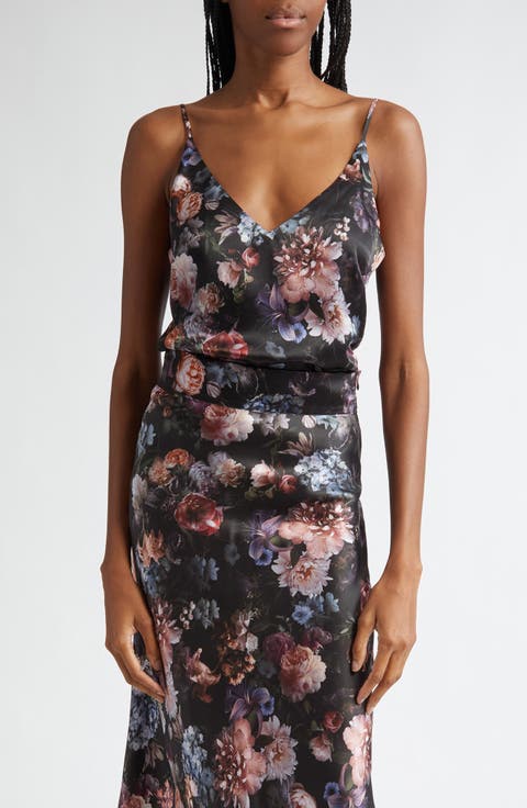 Gabriella Print Silk Camisole