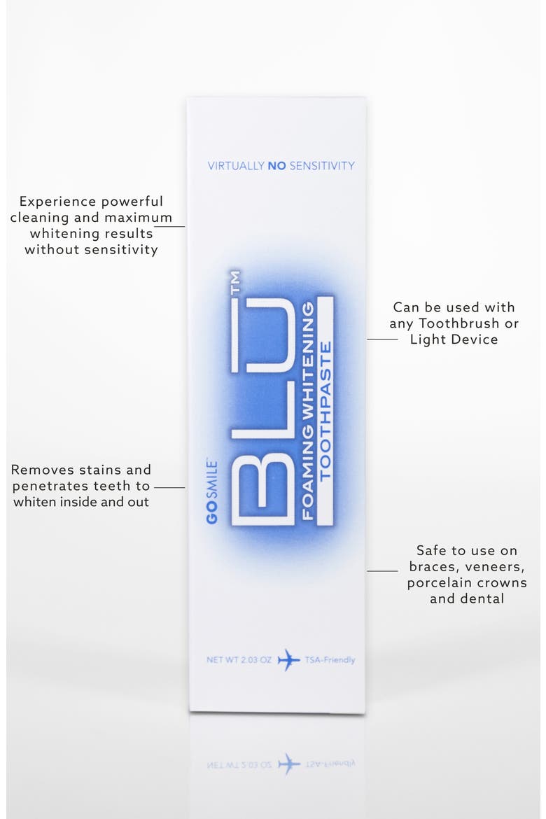 BLU Foaming & Teeth Whitening Toothpaste, Alternate, color, NO COLOR