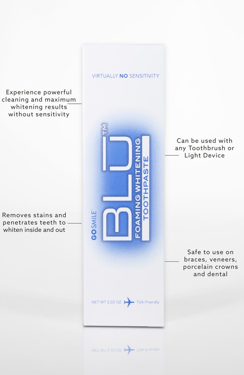 GO SMiLE<sup>®</sup> BLU Foaming & Teeth Whitening Toothpaste, Alternate, color, 