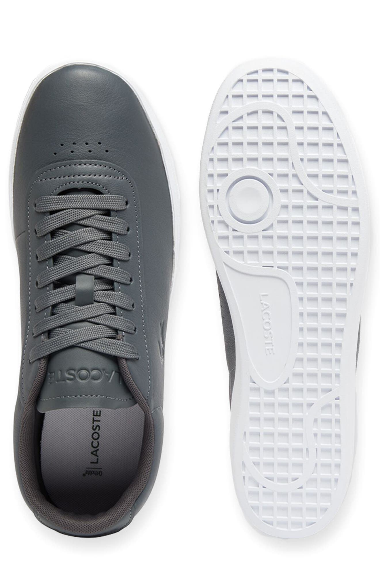 Lacoste Baseshot EVO 12 Sneaker, Alternate, color, Dark Grey/ White