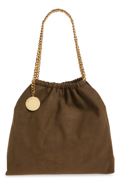 Medium Falabella Faux Suede Drawstring Tote