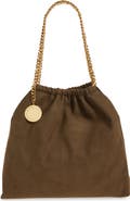 Stella McCartney Medium Falabella Faux Suede Drawstring Tote