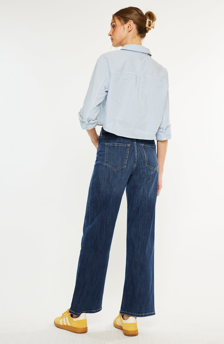KanCan Samia Essentials High Rise Wide Leg Jeans, Alternate, color, Dark Wash
