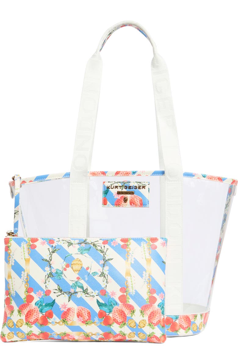 Kurt Geiger London Hampstead Vinyl Tote, Alternate, color, Open White