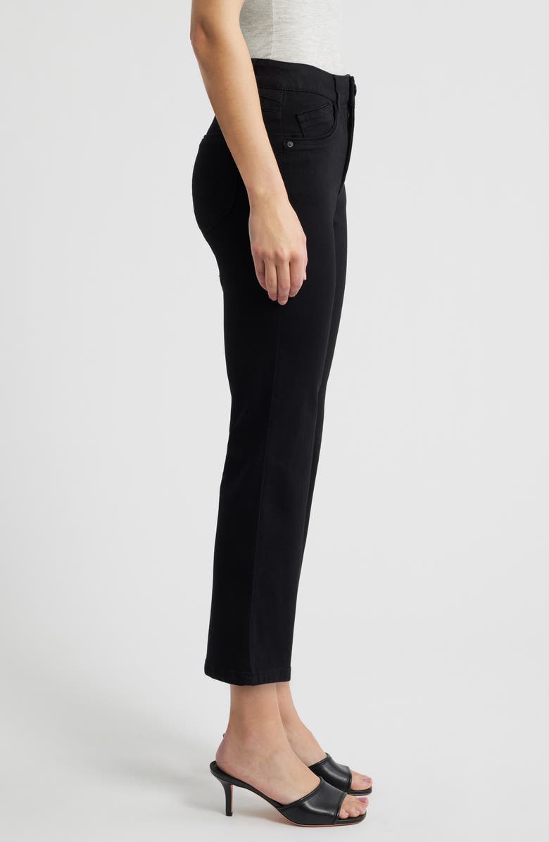 Wit & Wisdom Bennett High Waist Ankle Barely Bootcut Jeans, Alternate, color, Black