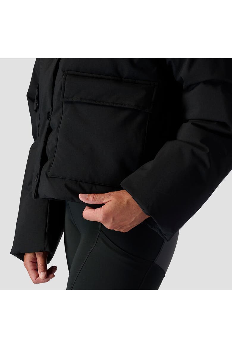 Crop Boxy Snap Front Puffer - Women's, Alternate, color, Black