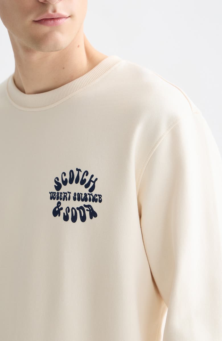 Scotch & Soda Desert Solstice Regular Fit Graphic Sweatshirt, Alternate, color, Eggnog