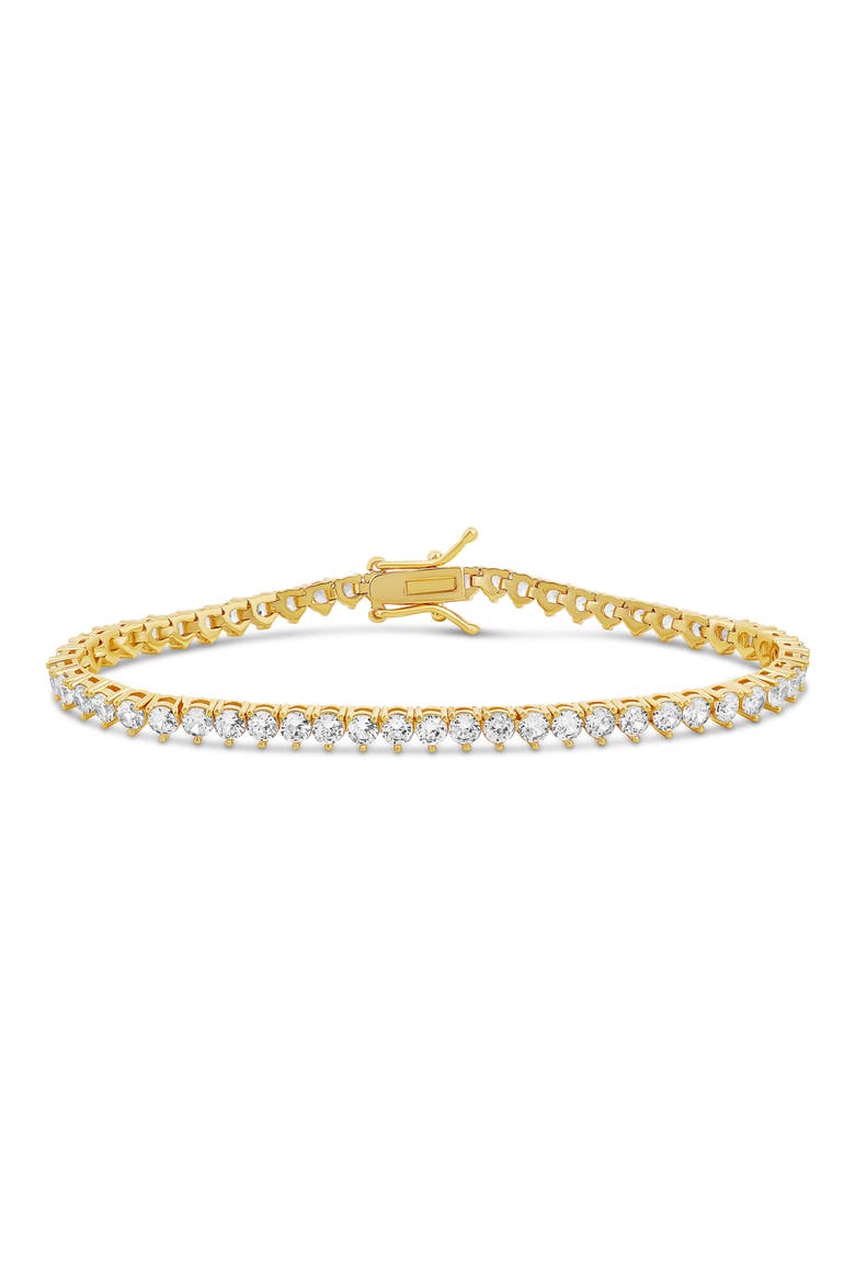 Round Cubic Zirconia Tennis Bracelet, Main, color, GOLD