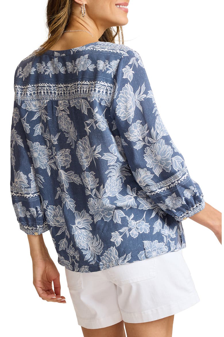 Breezy Blooms Top, Alternate, color, DK BLUESTONE