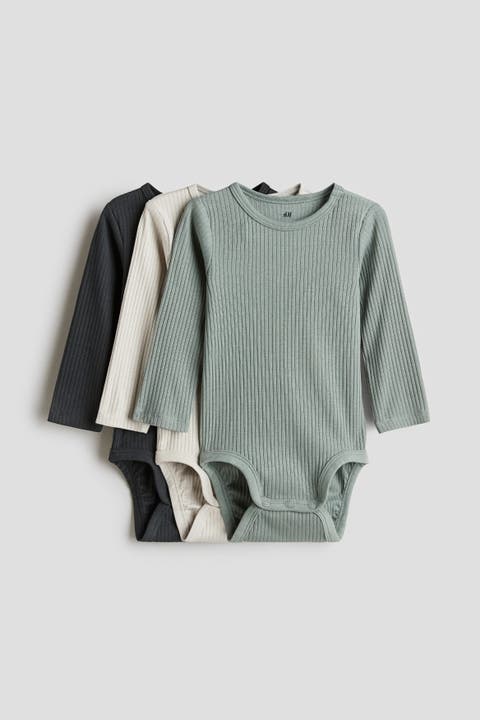 3-pack Ribbed Bodysuits