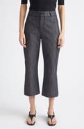 Paloma Wool Sibily Organic Cotton & Linen Denim Kick Flare Capri Pants
