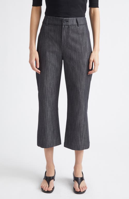Paloma Wool Sibily Organic Cotton & Linen Denim Kick Flare Capri Pants in 209 - Grey at Nordstrom, Size 42
