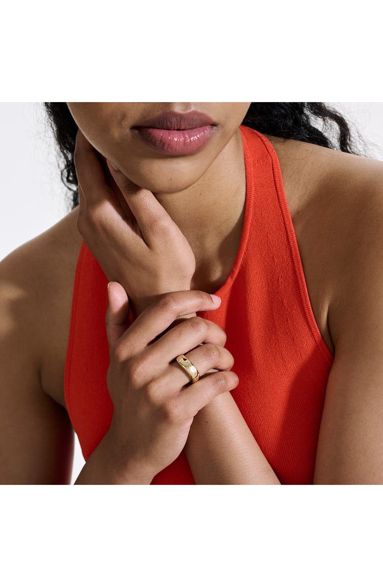 John Hardy Surf Ring, Diamonds, 7mm, Alternate, color, Gold