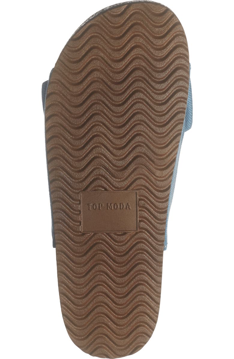 TOP MODA Cory Slide Sandal, Alternate, color, Blue Denim