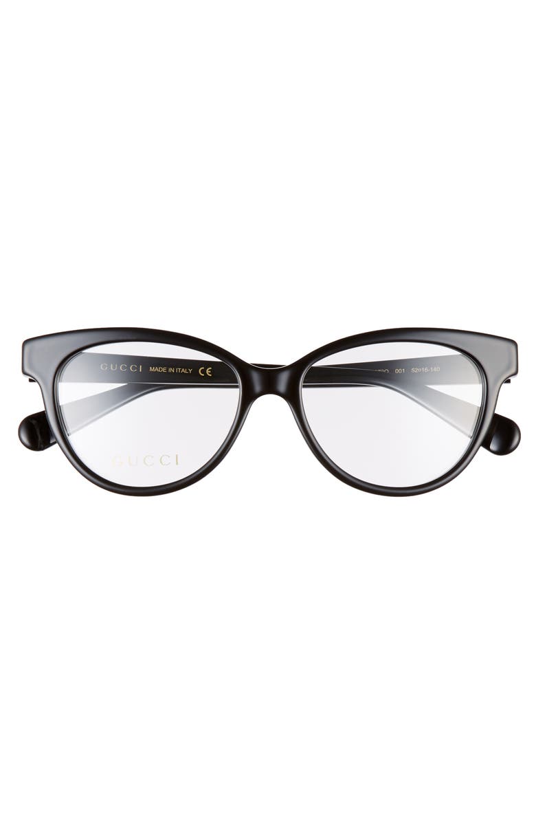 Gucci 52mm Cat Eye Optical Glasses, Alternate, color,