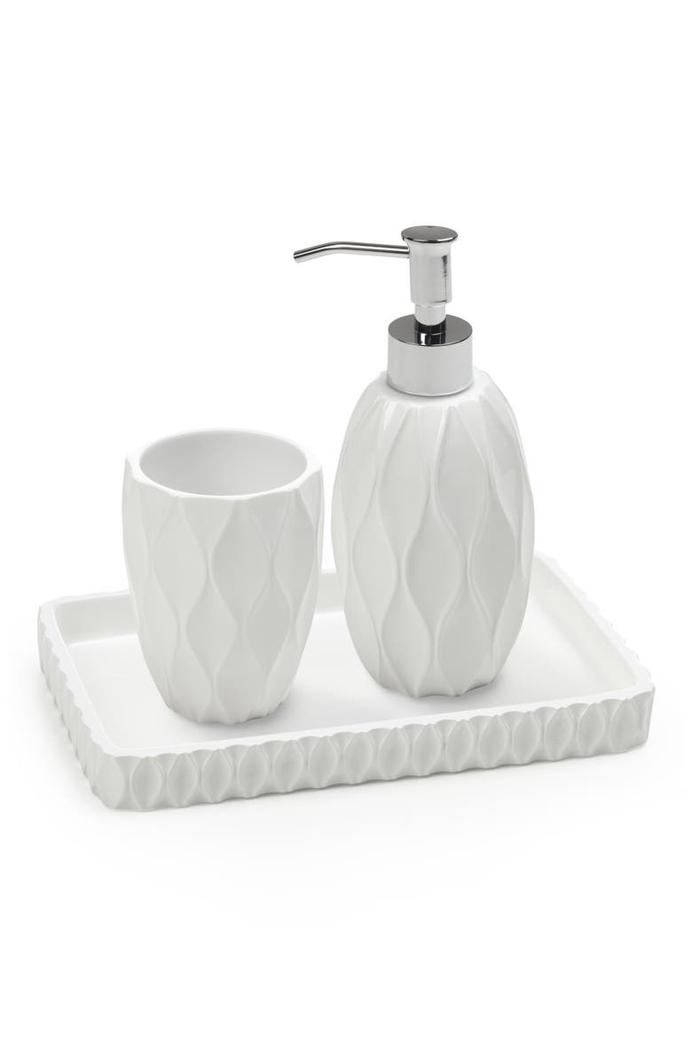 Wave 3-Piece Bathroom Set, Main, color, WHITE