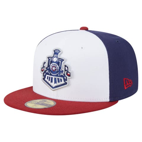Men's New Era  White/Red Round Rock Express Authentic Collection 59FIFTY Fitted Hat