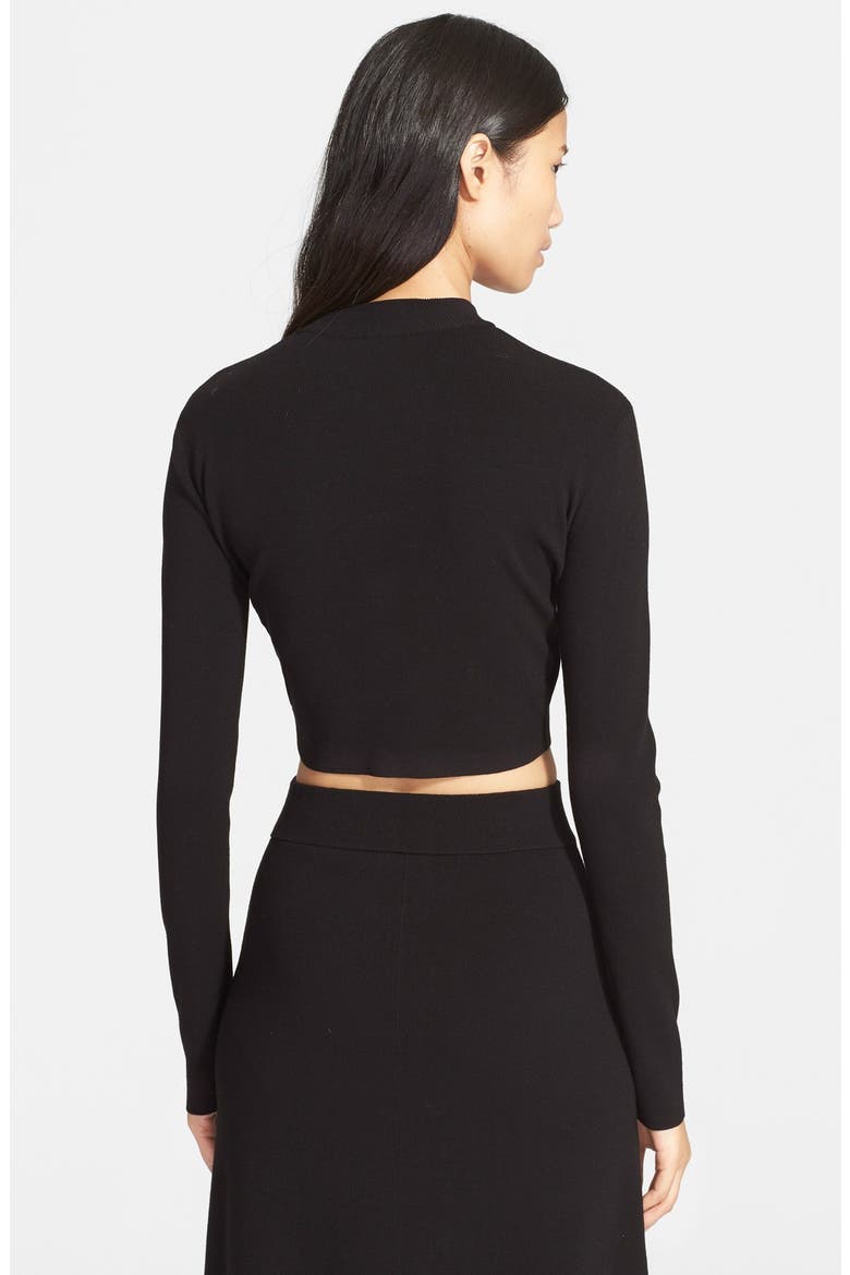 'Ford' Crop Sweater, Alternate, color, BLACK