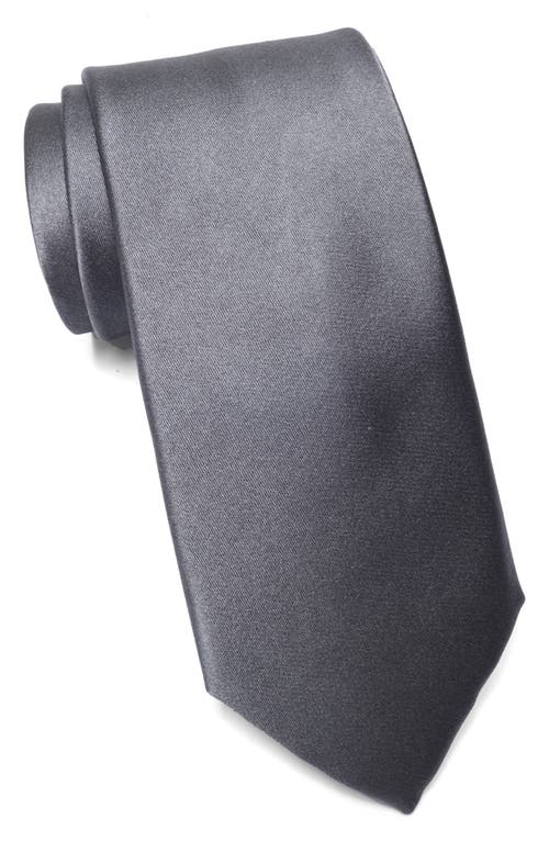 Nordstrom Anthony Solid Silk Tie In Silver