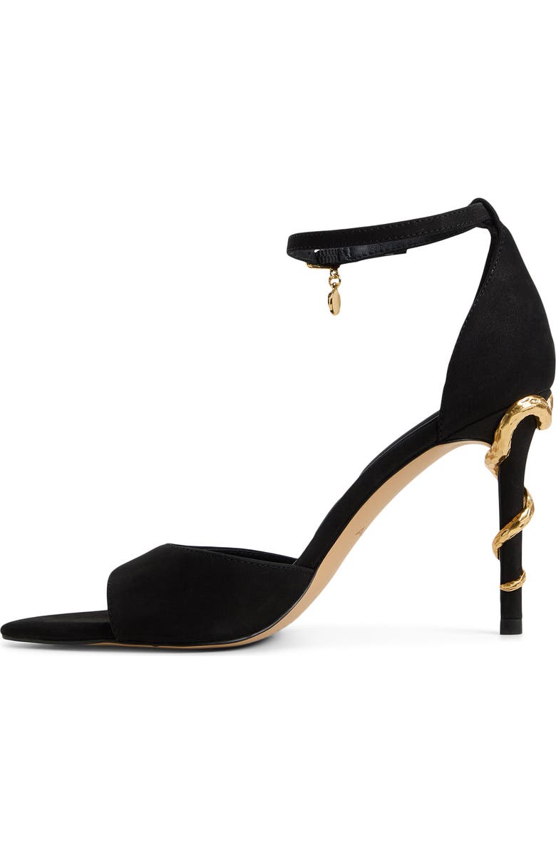 ALDO Medeza Ankle Strap Pointed Toe Sandal, Alternate, color, Black