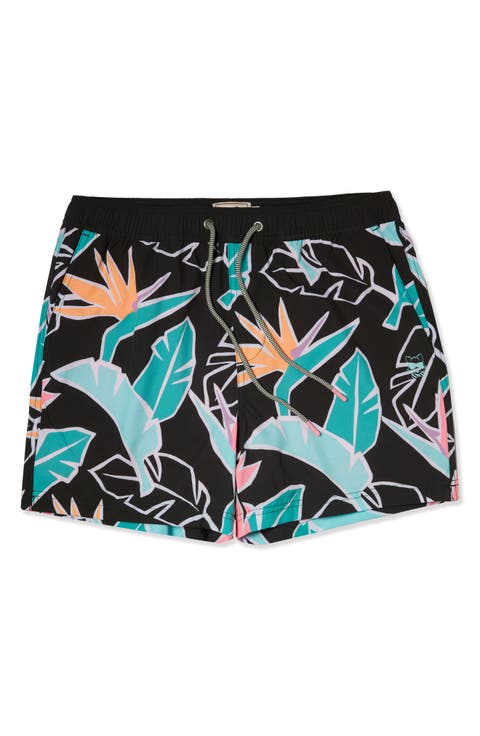 Sweet Leaf Party Starter 5-Inch Swim Trunks