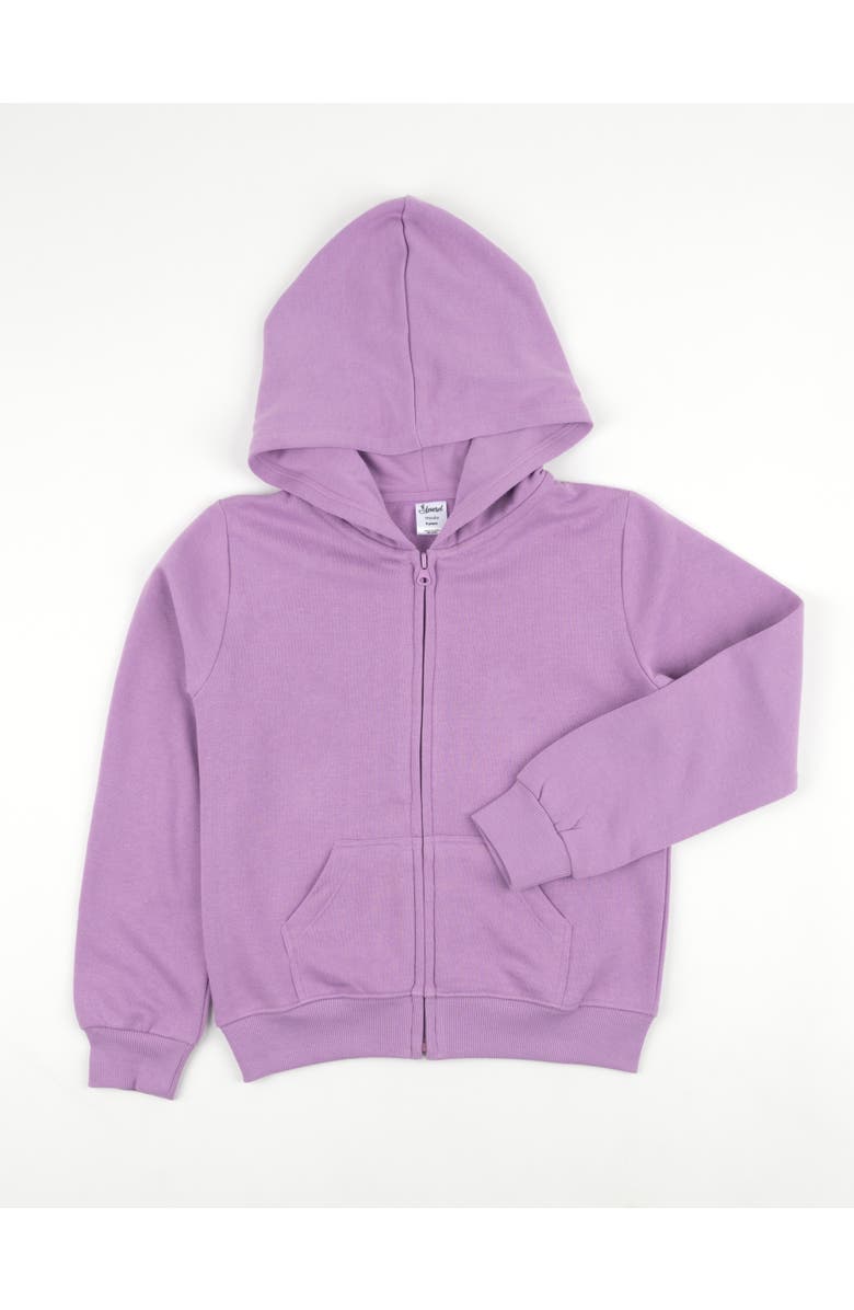 Leveret Kids Zip-Up Sweatshirt Hoodie, Cotton Blend, Solid Colors, Alternate, color, 