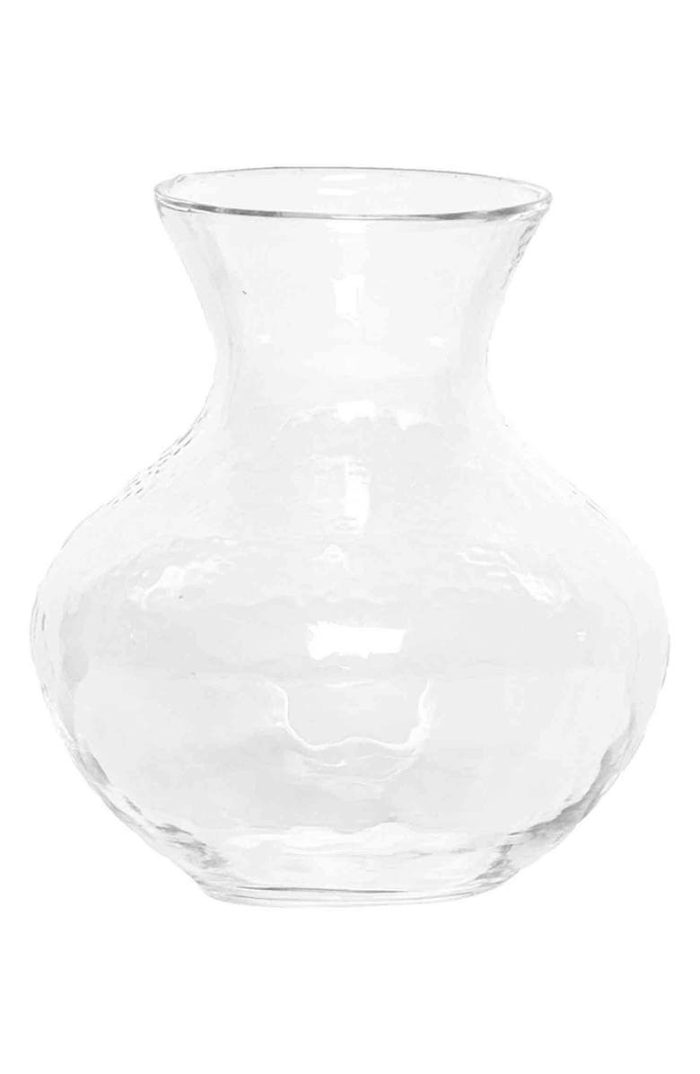 Juliska Puro Textured Glass Vase, Main, color, Clear