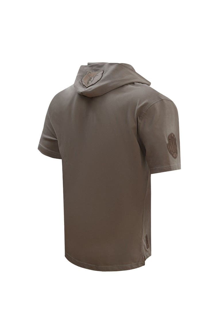 Men's Pro Standard Brown Memphis Grizzlies Neutrals Short Sleeve Pullover Hoodie, Alternate, color, Brown