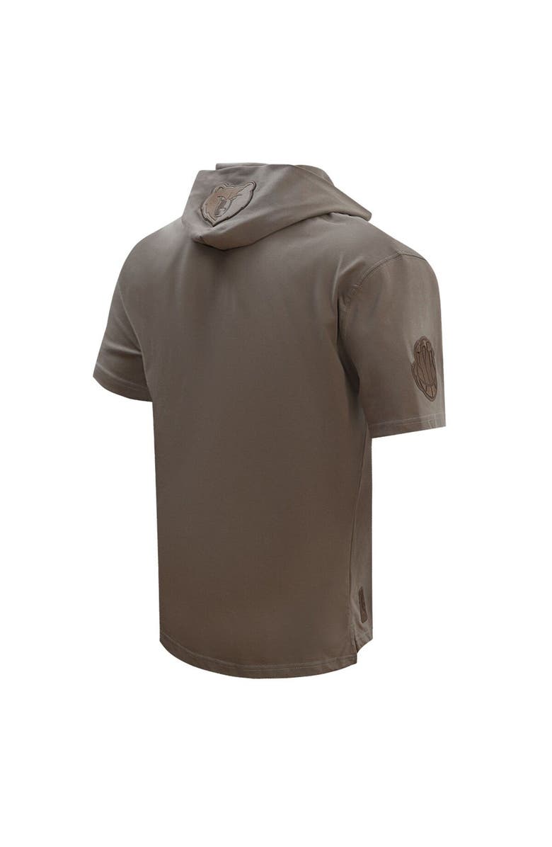 PRO STANDARD Men's Pro Standard Brown Memphis Grizzlies Neutrals Short Sleeve Pullover Hoodie, Alternate, color, Brown