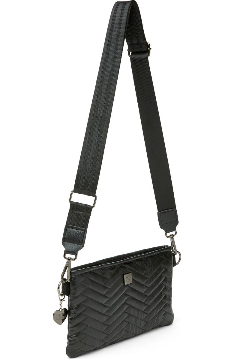 THINK ROYLN Almost Famous Quilted Crossbody Bag, Alternate, color, Pearl Black