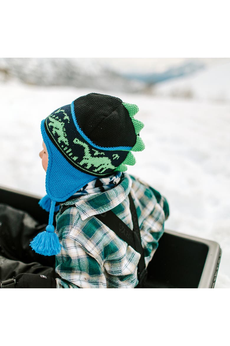 Kids Dr. Dino Winter Hat, Alternate, color, Royal