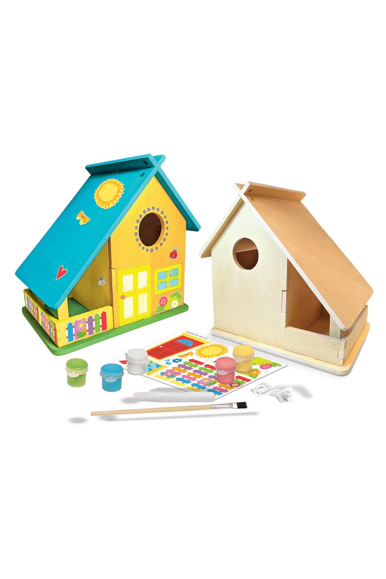 Audubon Bird House Wood Craft Kit, Alternate, color, Multicolor
